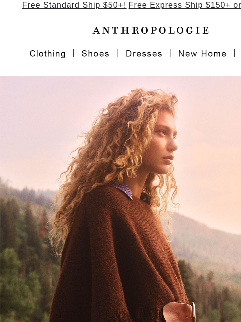 anthropologie newsletter: Our new collection feels like FALL