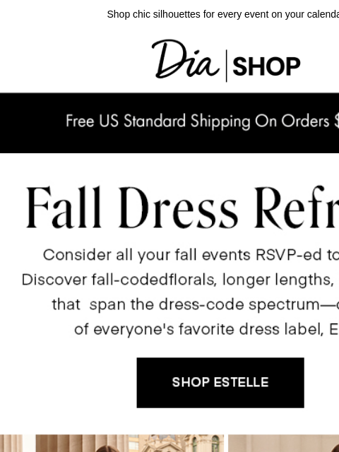 dia newsletter: Fall Dresses From Estelle 🤎