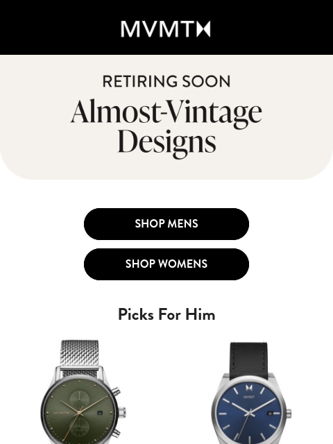 mvmt newsletter: Retiring Soon: Grab Yours Now