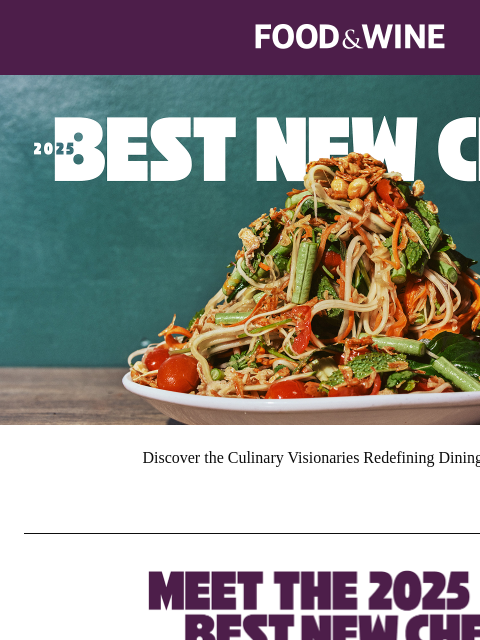 foodandwine newsletter: 25 Easy Restaurant-Worthy Dinners From Best New Ch...