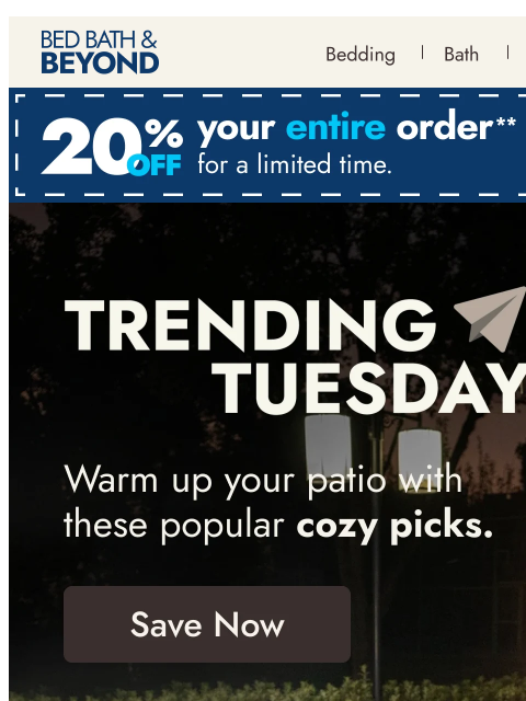 bedbathandbeyond newsletter: These cozy picks are trending 😍
