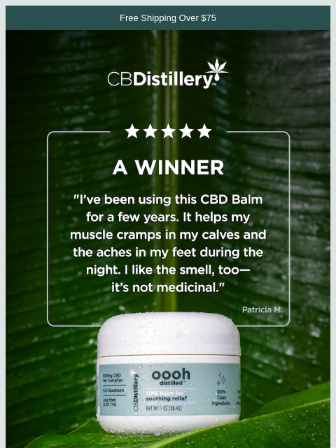 thecbdistillery newsletter: "A Winner"