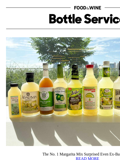 foodandwine newsletter: The No. 1 Margarita Mix Surprised Even Ex-Bartende...