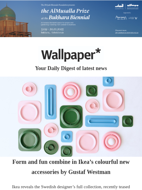 futureplc newsletter: Ikea x Gustaf Westman’s colourful homeware