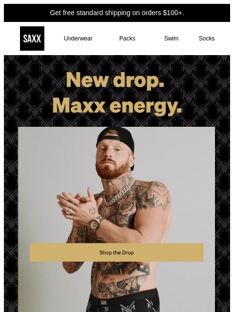 saxxunderwear newsletter: NEW! Limited-edition Maxx Crosby prints.