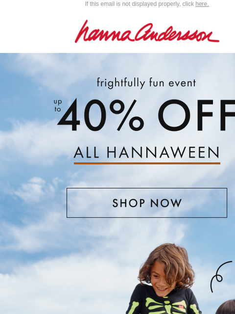 hannaandersson newsletter: ALL Hannaween Is On Sale NOW👻🎃💀