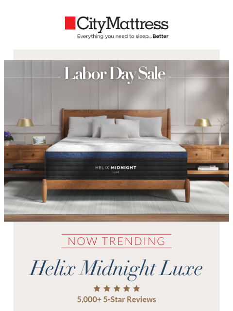 citymattress newsletter: Selling fast: Save 25% on the Helix Midnight Luxe