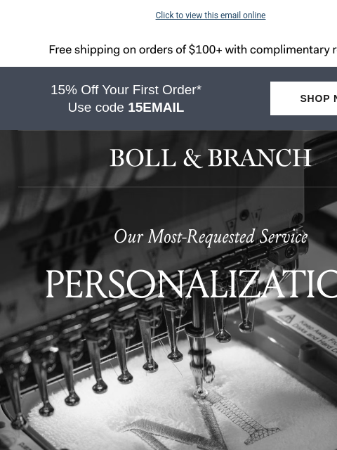 bollandbranch newsletter: Introducing Personalization