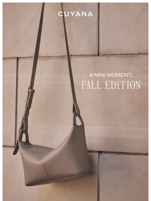 cuyana newsletter: A Mini Moment: Fall Edition
