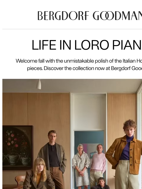 bergdorfgoodman newsletter: A Loro Piana Fall