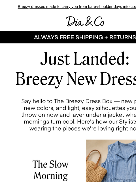 dia newsletter: Wear it now, layer it later