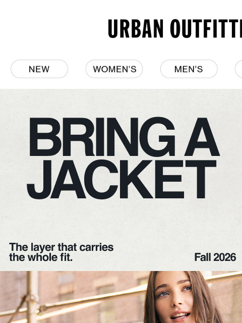 urbanoutfitters newsletter: The layer that carries the whole fit :eyes: