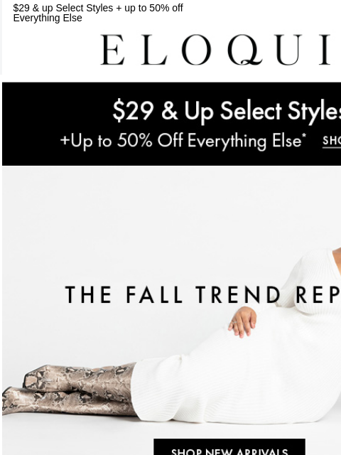 $29 & up Select Styles + up to 50% off Everything Else Logo $29 & Up Select Styles New Arrivals Shop Boots Shop Dresses Shop Denim Shop Bottoms Shop Tops Shop Tops $29 & Up Select Styles