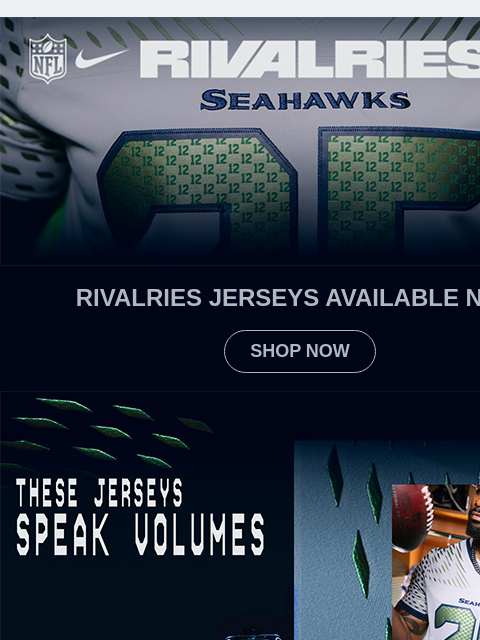 seahawksemail newsletter: The Wait Is Over: Rivalries Jerseys Available Now