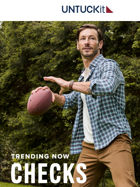 untuckit newsletter: New for Fall 🍁Trending Checks & Plaids