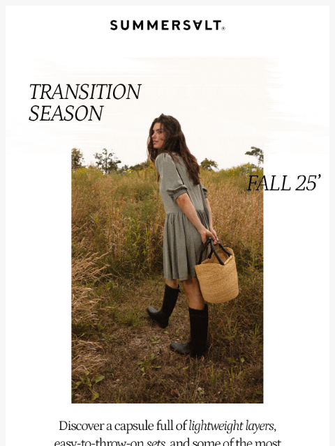 summersalt newsletter: The Fall 2025 Collection