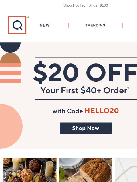 qvcemail newsletter: Welcome! $20 Off Your First Order