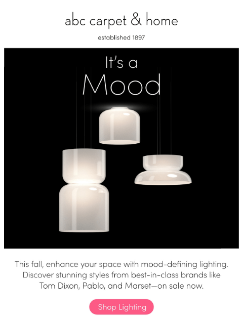 abchome newsletter: Lighting Favorites, Now on Sale!💡