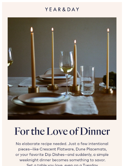 yearandday newsletter: The secret to better weeknights
