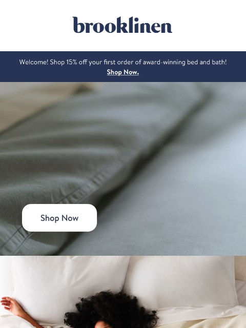 brooklinen newsletter: New & Selling FAST!