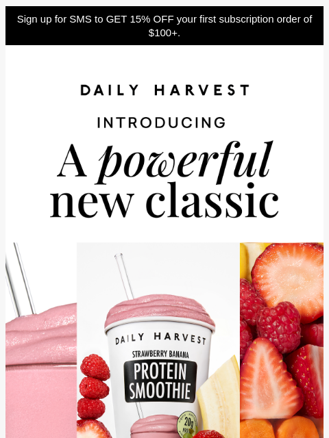 daily-harvest newsletter: We have news!
