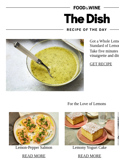 foodandwine newsletter: Whole Lemon Vinaigrette