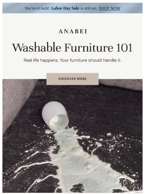anabei newsletter: Sofa stains? Not here!