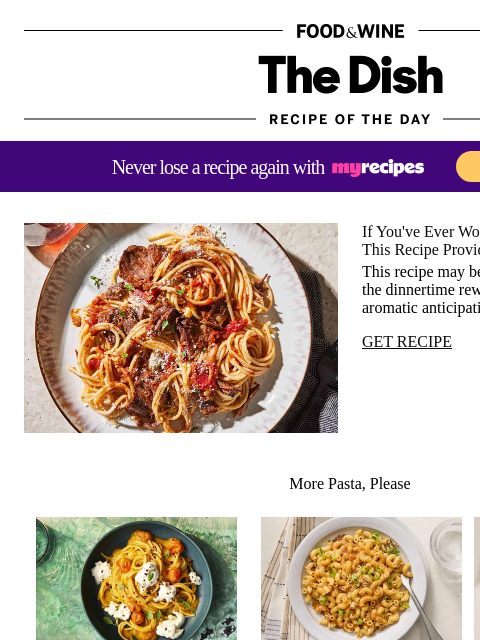 foodandwine newsletter: Sunday Sauce