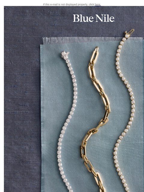 bluenile newsletter: Select Bracelet Styles Up to 40% Off*