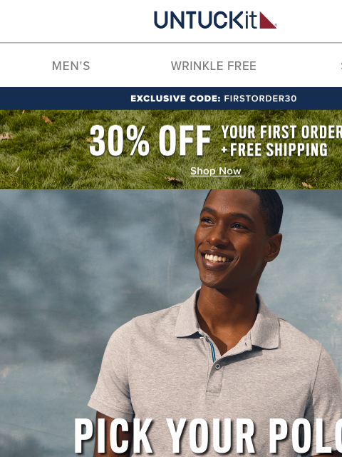 untuckit newsletter: 30% Off + Free Shipping On Your First Purchase!