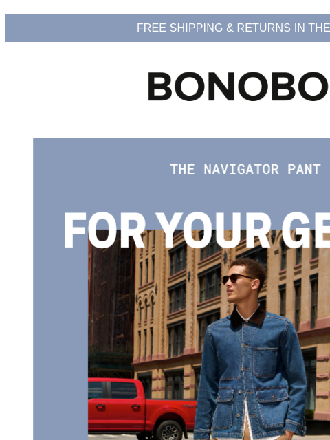 bonobos newsletter: Navigator Pants for Anywhere & Everywhere