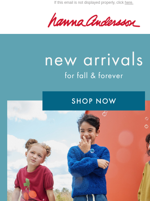 hannaandersson newsletter: Fresh For Fall 💛 NEW Arrivals