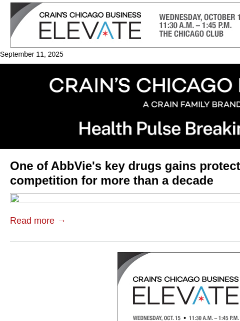 crainalerts newsletter: AbbVie holds off Rinvoq competition