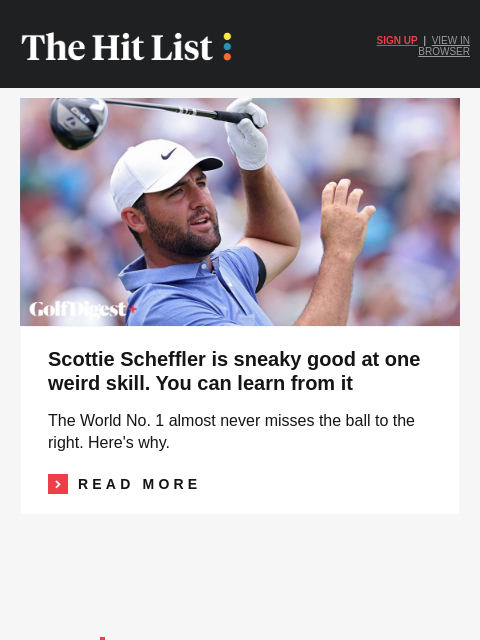 golfdigest newsletter: Why your new driver will cost more