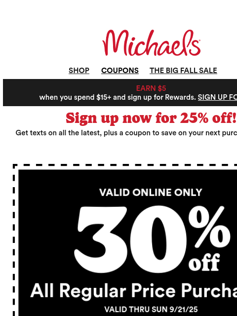 michaels newsletter: 🗣️ Our Lowest Prices of the Season sale starts ea...