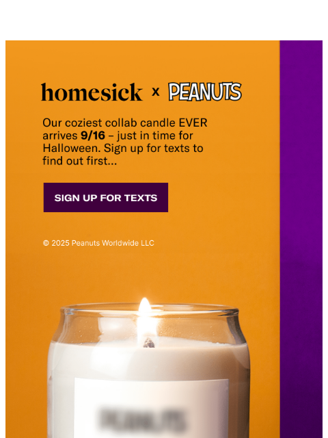 homesick newsletter: RE: The ultimate autumn candle