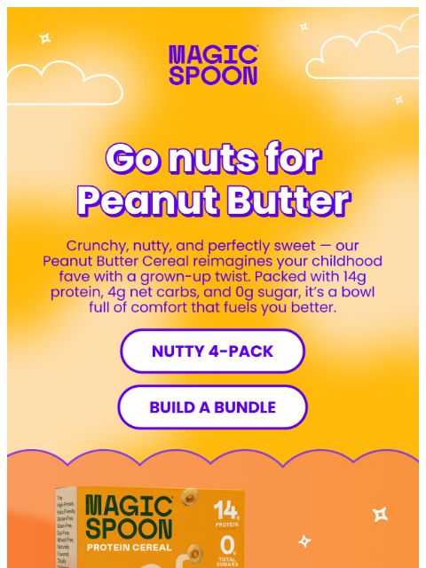 magicspoon newsletter: Don’t forget about Peanut Butter Cereal 👀