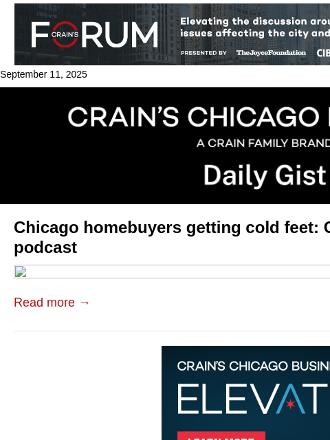 crainalerts newsletter: Chicago homebuyers getting cold feet: Crain's Dail...