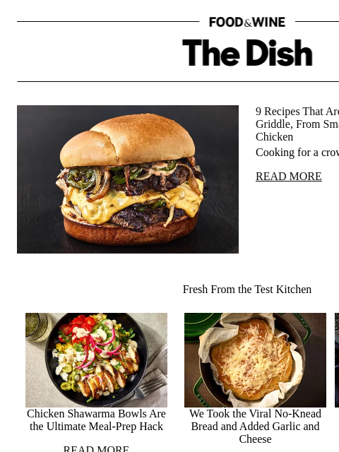 foodandwine newsletter: 9 Recipes That Are Better on a Blackstone Griddle