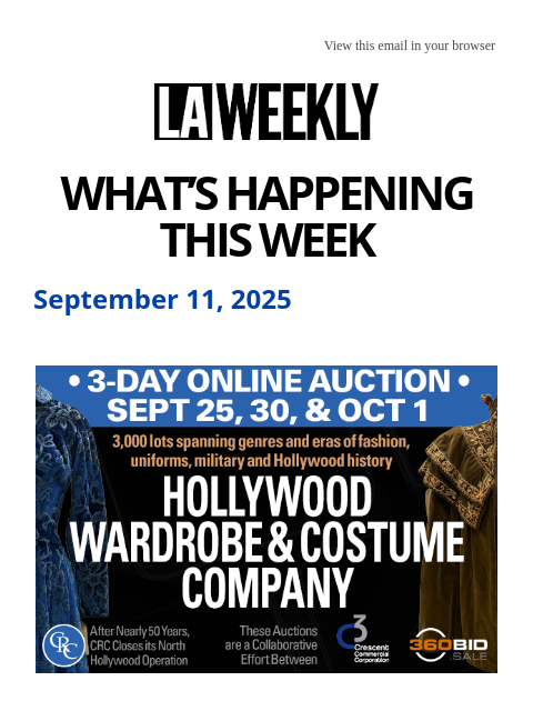 laweekly newsletter: What's Happening in LA This Week + Oasis Reunion R...