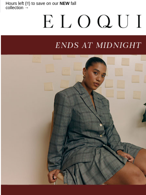 eloquii newsletter: 50% off everything ends TONIGHT 🚨