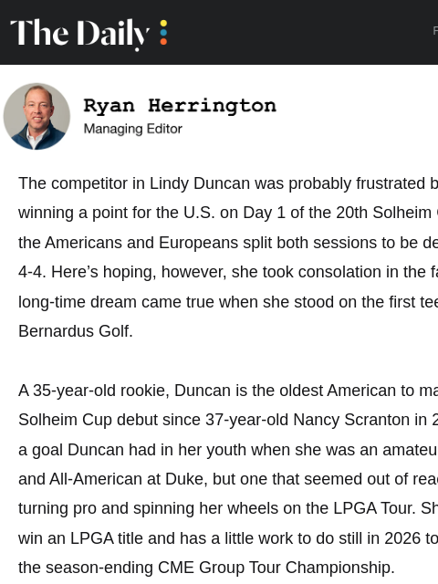 golfdigest newsletter: A tour pro’s dream comes true
