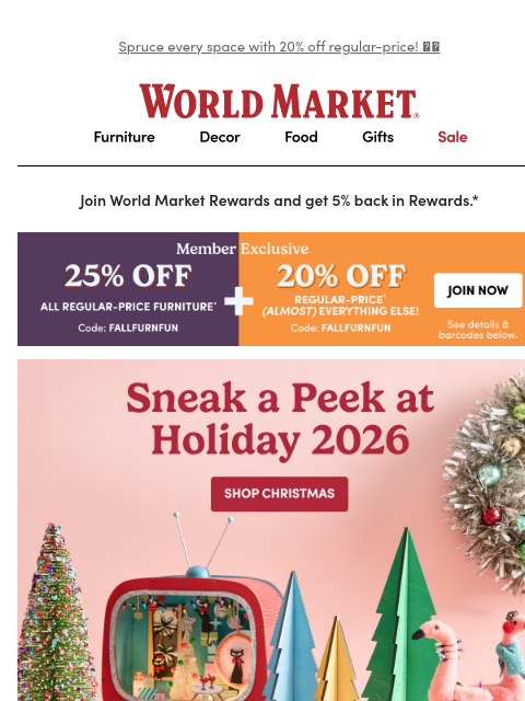 emailworldmarket newsletter: 🎅👀 SNEAK PEEK at Holiday 2026