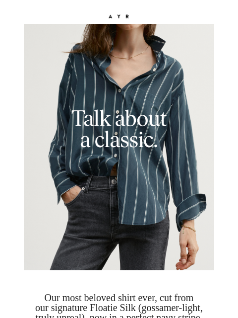 ayr newsletter: the shirt I set an alert for