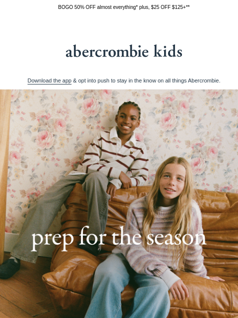 abercrombie newsletter: for every fall move, mood & moment
