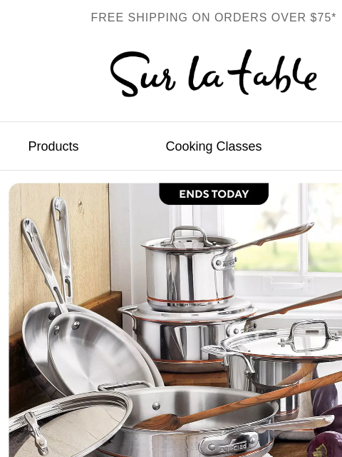 surlatable newsletter: All-Clad up to $500 off ends tonight.