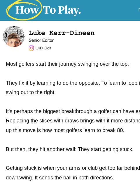 golfdigest newsletter: A problem move in your golf swing