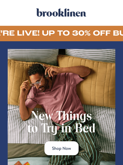 brooklinen newsletter: NEW ARRIVALS JUST LANDED