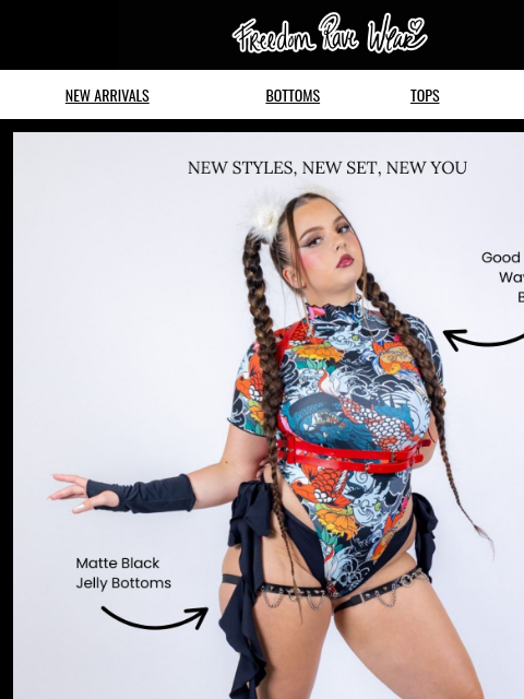 freedomravewear newsletter: New styles: Jellys 1