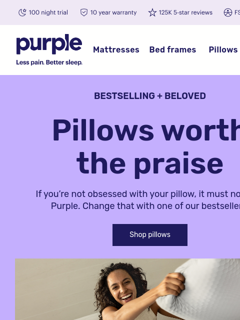 purple newsletter: Step 1 to better sleep...
